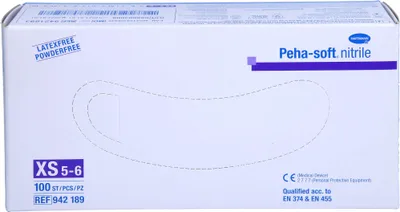 Immagine prodotto di Guanti in nitrile senza polvere Peha-Soft XS 100 pz