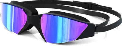 Produktbild von Schwimmbrille, Schwimmbrille für Erwachsene, 3D-Silikonring, Anti-UV-Beschichtung, biegbar, High Definition, Antibeschlag, verstellbare Größe, Schwarz