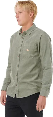 Rip Curl Heren Hemd CLASSIC SURF CORD L-S_SHIRT - cactus green