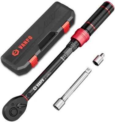 Immagine prodotto di Solidchoice - Chiave dinamometrica da 3/8 di pollice, 5-60 Nm, con set di 3 pezzi e adattatore