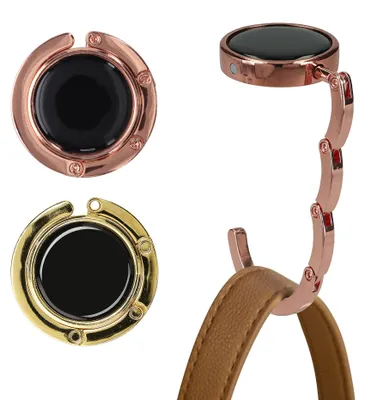 Produktbild von kwmobile Taschenhalter für Tisch - 2x Handtaschenhalter für Tisch - Taschenhaken faltbar - Taschen Aufhänger - Taschen Halter Haken - Tischhaken Set