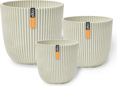 Produktbild von Capi Europe - Geschenkset Topf kugel Groove 'made with' - Sägespäne beige - Set S