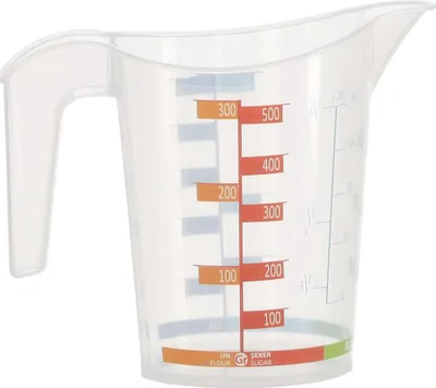 Immagine prodotto di MESSBECHER 500ML BICCHIERE DA CUCINA 0,5L Caraffa per misurare Tazza con misurino