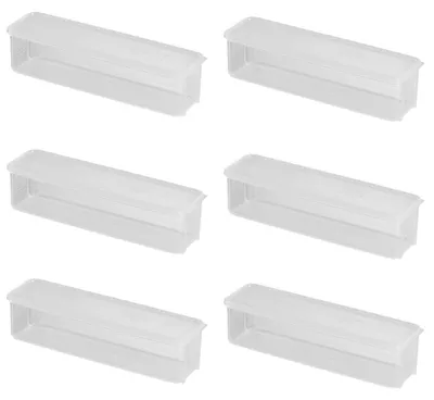 Obrázek produktu pro INF Transparentní PVC dózy na špagety 25cm x6.5cm x6.5cm do kuchyně 6 ks