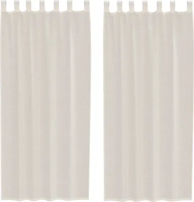 Produktbild von vidaXL Voile Vorhänge mit Lasche 2 Stk. Creme