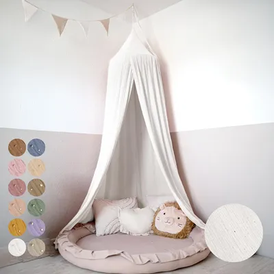 Produktbild von Hochwertiger Baldachin Betthimmel Kinderzimmer, Gold Applikation