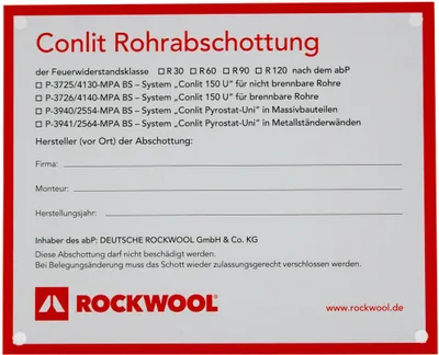 Produktbild von ROCKWOOL Conlit - Kennzeichnungsschild