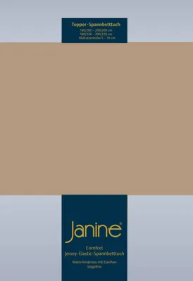Produktbild von Janine Design Elastic-Jersey Spannbetttuch (für Box-Spring Betten) TOPPER 5001 Farbe nougat Größe 200x200 cm