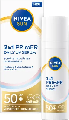 Produktbild von Nivea Sun Primer Tägliches UV-Serum 2in1 SPF 50+ LSF, 30ml