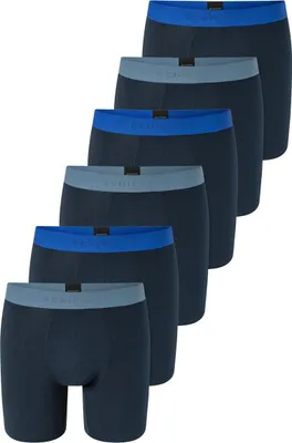 Produktbild von Schiesser 6er Pack 95/5 Baumwolle Long Short / Pant Sportlicher Logo-Webgummibund, Bequeme Beinausschnitte und ohne störende Nähte, Elastische Single-Jersey-Qualität