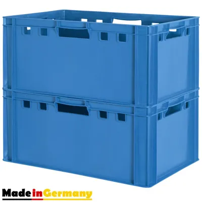 Produktbild von Fleischkiste E3 Fleischkiste Fleischerkiste Fleischkisten Kiste Fleischkiste Eurobox Lebensmittelecht 60 x 40 Metzgerkiste Auswahl Blau Kingpower, Anzahl:2
