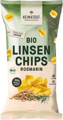 Produktbild von Heimatgut  Linsen Chips Rosmarin 75g