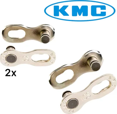 Produktbild von 2x KMC Verschlussglied Missinglink Kettenschloss 10-fach (CL-559 R) Silber