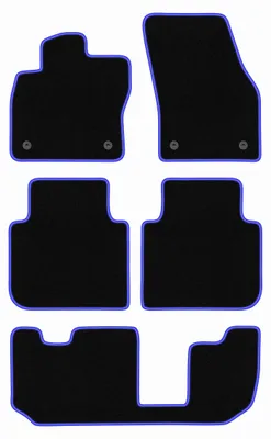 Immagine prodotto di Tappetini in velluto Nero/Blu per Skoda Kodiaq 2016- Set 5 pezzi