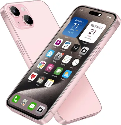 Imagen del producto de Teléfono de juguete, réplica 1:1, color rosa metálico, apto para niños, ideal para juegos creativos