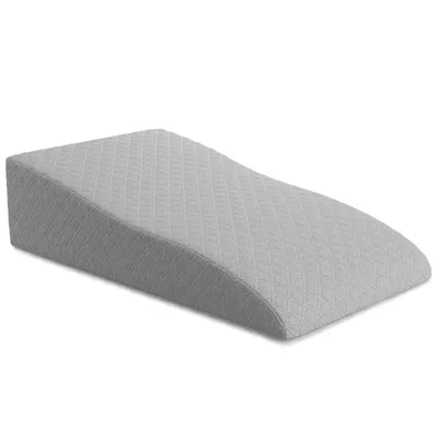 Produktbild von ELONEO Venenkissen Beinhochlagerungskissen aus Memory Foam, Beinkissen zur Entlastung, Lagerungskissen mit abnehmbaren Bezug, 68x40x16 cm, grau