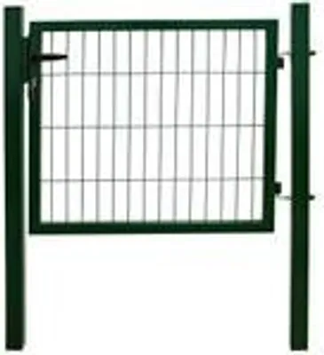 Produktbild von Gartentor Tor für Gartenzaun Zaun 80 cm hoch Gartentür aus Metall für Stabmattenzaun Abschließbar inkl. Pfosten Grün V2Aox
