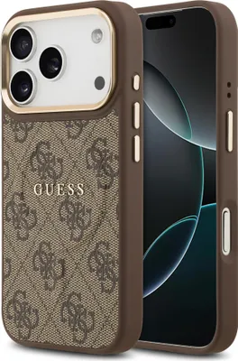 Zdjęcie produktu dla Etui Guess 4G Classic Logo MagSafe do iPhone 17 Pro brązowy