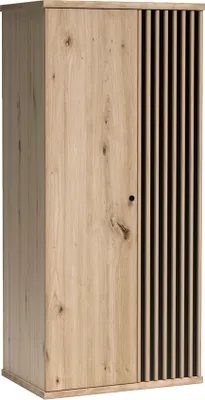 Produktbild von Kleiderschrank, 2 Türen, Eiche mit schwarz, CALLAO-161