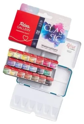 Produktbild von Aquarellfarben in Würfeln, 20 Farben – Rosa