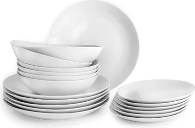 Immagine prodotto di Servizio da tavola Ibili Bolonia, porcellana, 18 pezzi, bianco