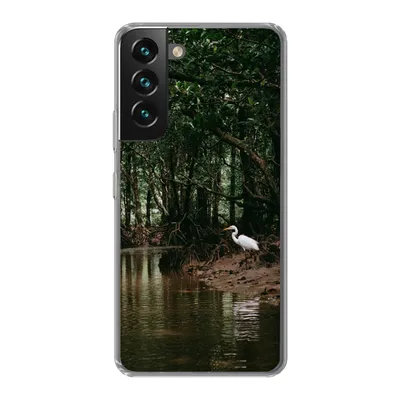 Produktbild von MuchoWow® Handyhülle Schutzhülle Hülle für Samsung Galaxy S22 Reiher - Wald - See Silikon Softcase Handy Hülle - Mobiltelefonhülle