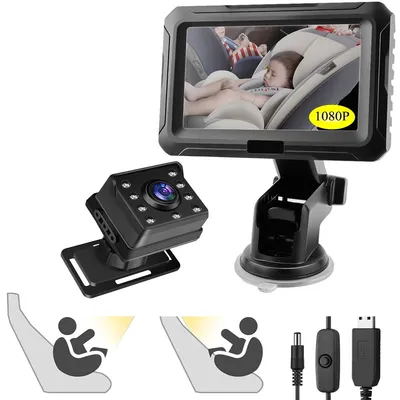 Produktbild von ZELURXX 4,3 Zoll 1080P Rückfahrkamera mit Monitor, 150° Weitwinkel, IR-Nachtsicht, IP68, USB
