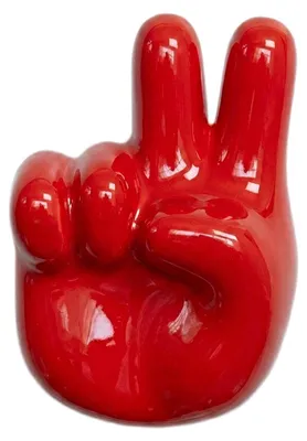 Immagine prodotto di Pace Rosso - Appendino in Vetroceramica Artigianale per Radiatore, Scaldasalviette e Muro – Gancio Portasciugamani e Appendiabiti Design