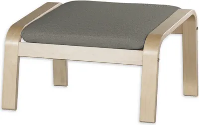 Produktbild von Dekoria Bezug für Poäng Hocker, grau, Hocker Poäng