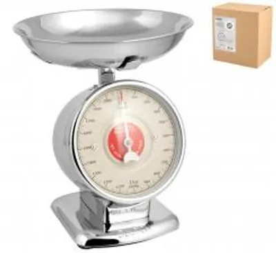 Produktbild von Mechanische Küchenwaage, verchromt, maximale Tragfähigkeit: 2 kg