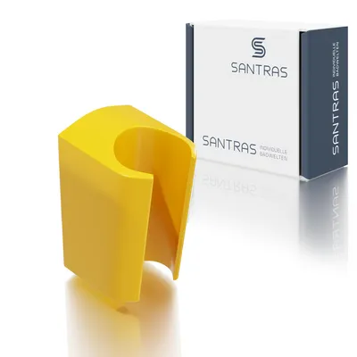 Produktbild von SANTRAS® Wandhalterung aus Kunststoff rund in Gelb (RAL 1004)