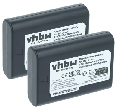 Produktbild von vhbw 2x Akku Ersatz für Leica BLI-312, 14464, BP-SCL1 für Kamera (1800 mAh, 3,7 V, Li-Ion)