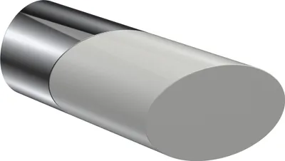Produktbild von Interdeco Endstücke / Zierabschlüsse für Gardinenstangen mit 20 mm Ø Chrom/Weiß, Typ Verano (Schräge Bicolor), Pack. 2 Stück