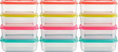 Produktbild von Eisfachwerkschubladen 250 Liter rechteckig - 12 Stück vielfarbig - Tiefkühlbehälter Tiefkühlboxen