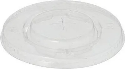 Produktbild von Deckel, PLA "pure" rund Ø 9,5 cm glasklar mit Kreuzschlitz