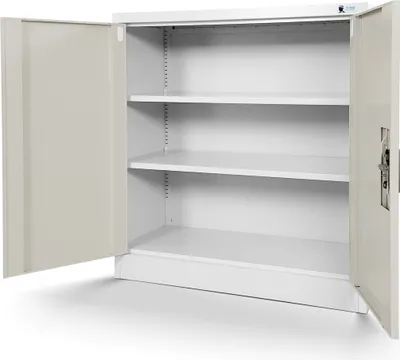 Image de Armoire à dossiers Armoire de bureau en acier blanc-bois 900x90x40