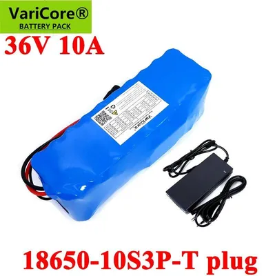 Produktbild von 36V 10Ah 18650 Lithium Akku - Batteriepack - Mit 20A BMS - Inkl 42V 2A Ladegerät - T-Stecker - Für E-Bike E-Scooter