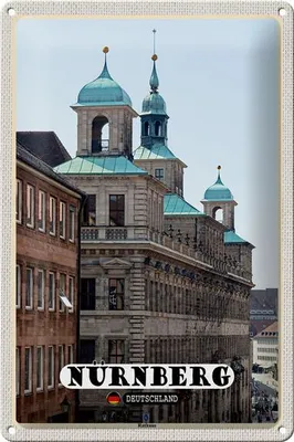 Produktbild von Blechschild Städte Nürnberg Rathaus Gebäude 20x30cm