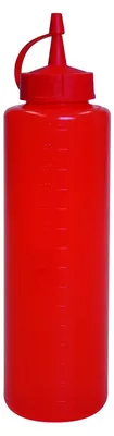 Produktbild von Spenderflasche Ketchupspender Quetschflasche Soßenspender Dosierflasche 750ml Rot