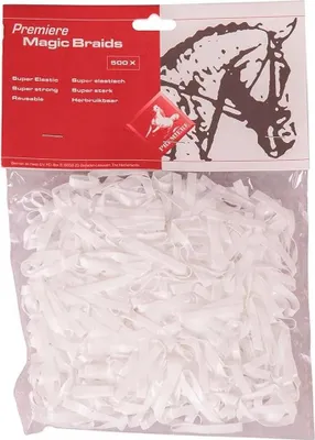 Produktbild von Premiere Magic Braids Haargummi 500 Einheiten Weiß Weiß One Size