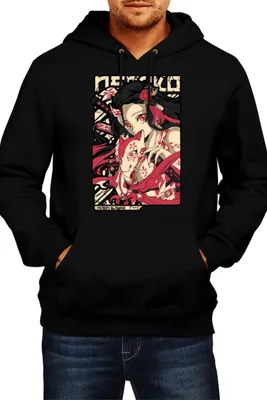Obrázok produktu pre Pánska Mikina S Kapucňou Anime Manga Demon Anime Slayer Nezuko Kamado 04 Nezuko Demon, Man 2XL / čierna