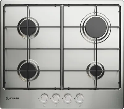 Produktbild von Indesit THP 642 IX/I 1 Edelstahl Integriert 60 cm Gaskochfeld 4 Zone(n)