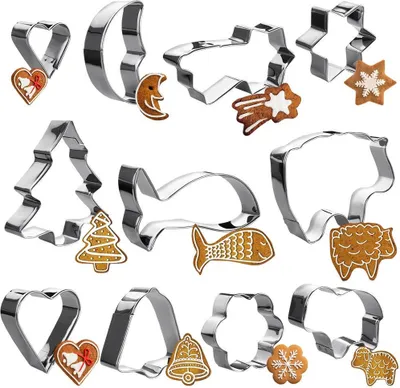 Zdjęcie produktu dla 11 Formy do pieczenia na pierścieniu - Forma do pieczenia - Pieczenie - Wycinarki do ciastek - Forma do pieczenia dla dzieci - Forma do ciasta