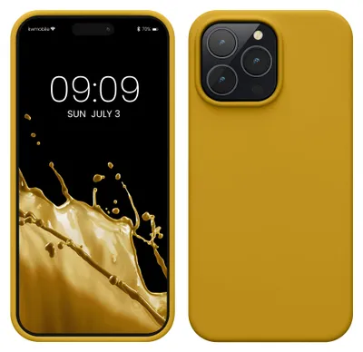 Produktbild von kwmobile Handyhülle für iPhone 14 Pro Max Hülle, für iPhone 14 Pro Max Case - Hülle Silikon - kabelloses Laden - Honiggelb