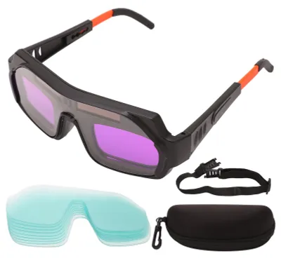 Produktbild von Automatisch verdunkelnde Schweißbrille, Solar-Augenschutz-PC-Brille für Schweißer, Löten