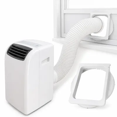 Produktbild von Abluftschlauch Adapter 150mm für mobile Klimaanlage, Klimaanlage Schlauchverbinder & Fenster Anschluss, luftdichter Klimaanlagen Adapter aus PP, universell passend