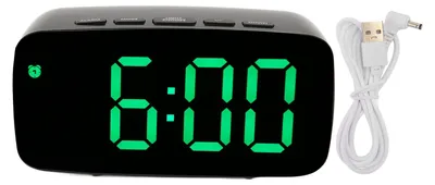 Obrázok produktu pre Zrkadlové hodiny, veľký displej, digitálny budík, LED, elektronické, na nočný stolík, písací stôl, izbu