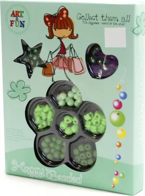 Produktbild von Schmuck Bastelset Kinder Grüne Perlen Armbänder Selber Machen Kreatives Geschenk