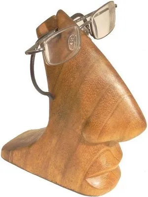 Produktbild von Brillenhalter NASE aus Soar Wood , ca. 15 cm groß Brillenständer
