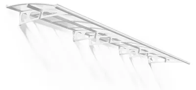 Produktbild von Palram - Canopia Metall Vordach Bordeaux 6690 Doppelsteg Weiß 139x671 cm